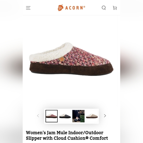 Acorn Shoes - NWT Acorn, Jam Mule Indoor/Outdoor Slipper with Cloud Cushion, Women's 9.5-10.5​